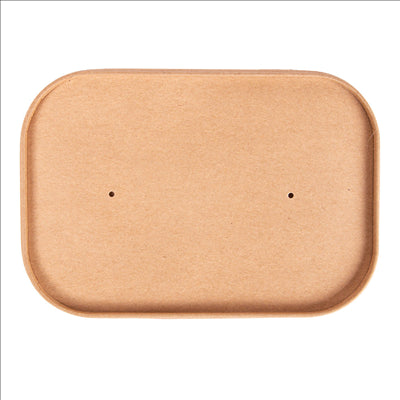 COUVERCLES POUR RÉCIPIENTS 254.33/34/35  320 + 30 PE G/M2 17,3x12,3x2 CM NATUREL KRAFT (300 UNITÉS)