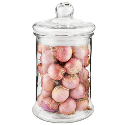 POT POUR STOCKER CYLINDRIQUE 'WAKI GLASS' 4350 Ø 19x34 CM TRANSPARENT VERRE (4 UNITÉS)