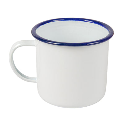 TASSES 'ENAMELWARE' 700 ML Ø 10x10 CM BLANC ACIER ÉMAILLÉ (6 UNITÉS)