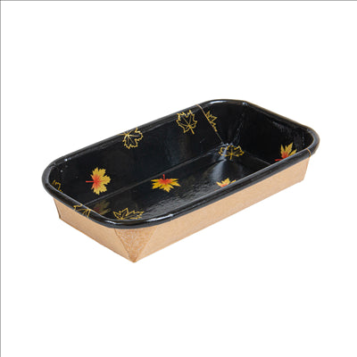 RÉCIPIENTS POUR "SUSHI"  20PE + 280 +16PE G/M2 14x8x2,4 CM NOIR KRAFT (800 UNITÉS)