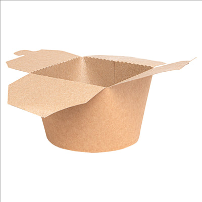 RÉCIPIENTS SALADIERS 1000 ML 275 + 25 PE G/M2 Ø12,3x8,5 CM NATUREL KRAFT (300 UNITÉS)