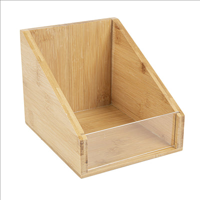 DISTRIBUTEUR CONDIMENTS  15x18x14 CM NATUREL BAMBOU (1 UNITÉ)