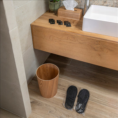 CORBEILLE CHAMBRES  Ø23,5x30 CM NATUREL BOIS (1 UNITÉ)