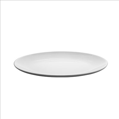ASSIETTES OVALES 'ASAMI WARE'  23x16 CM BLANC MÉLAMINE (12 UNITÉS)
