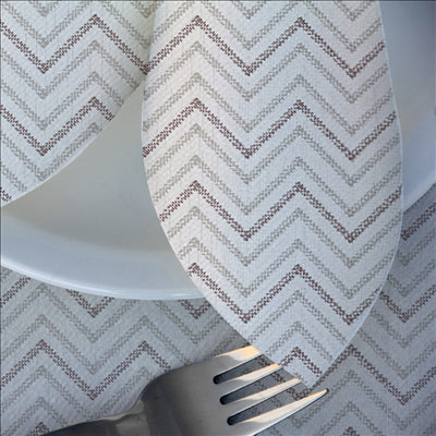 SETS DE TABLE 'CHEVRON' 55 G/M2 30x40 CM GRIS/MARRON AIRLAID (800 UNITÉS)