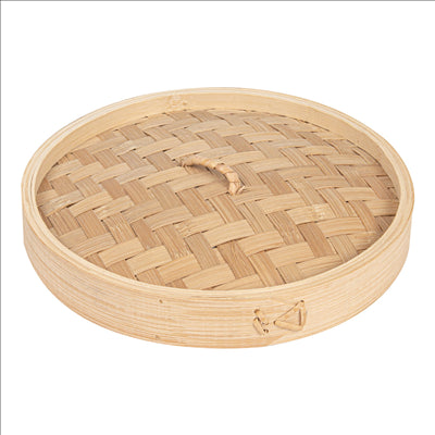 COUVERCLES MAXI DIM-SUM  Ø 20x3 CM NATUREL BAMBOU (4 UNITÉS)