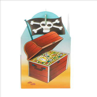 BOÎTES MENU ENFANT "PIRATES"  320 G/M2 15,50x10,50x17,50 CM QUADRICHROMIE CARTON (300 UNITÉS)