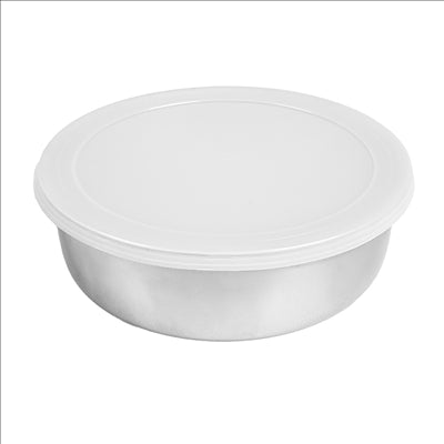 BOL AVEC COUVERCLE 'ARTINOX' 730 ML Ø16x5 CM ARGENTE INOX + LDPE (24 UNITÉS)