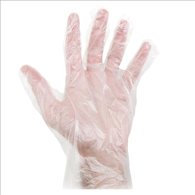 GANTS  SIZE: M TRANSPARENT PEHD (100 UNITÉS)