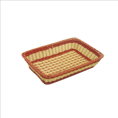 CORBEILLE PATISSERIE SIMILAIRE OSIER  45x32,5x10,5 CM NATUREL PP (1 UNITÉ)