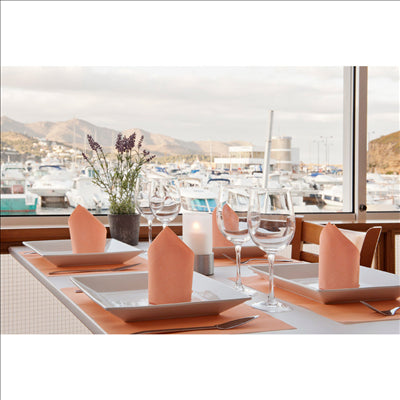 SETS DE TABLE 'DRY COTTON' 55 G/M2 30x40 CM MANDARINE AIRLAID (800 UNITÉS)