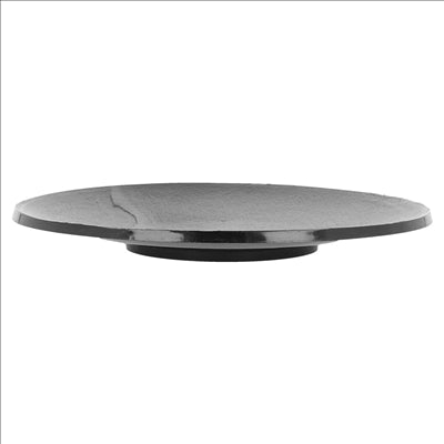 MINI ASSIETTES RÉUTILISABLES IMITATION ARDOISE  Ø12,8x1,3 CM NOIR PS (288 UNITÉS)