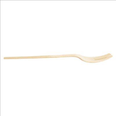 COUTEAU / FOURCHETTE  13,7 CM NATUREL BOIS (100 UNITÉS)