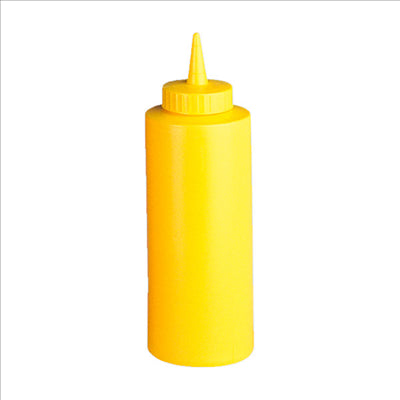 POIRES À SAUCES 360 ML Ø 6x22 CM JAUNE LDPE (6 UNITÉS)