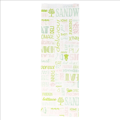 SACS BAGUETTTE GARNI 'PAROLE' 32 G/M2 12+4x35 CM BLANC PARCH.INGRAISSABLE (500 UNITÉS)