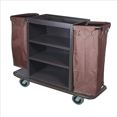 CHARIOT SANS PORTES + 2 SACS  144x52x102,5 CM MARRON FER (1 UNITÉ)