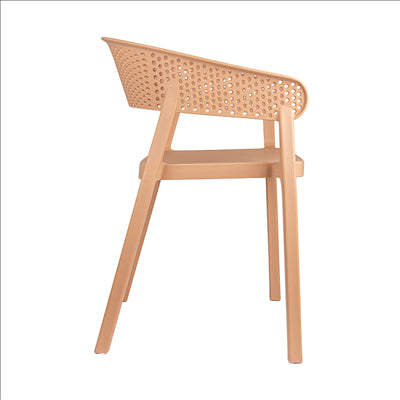 CHAISE EMPILABLE 'SUPRA-TEK'  51x49x73 CM BEIGE PP (4 UNITÉS)