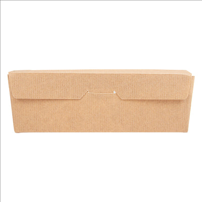 BOÎTES AVEC FENÊTRE ECO 'THEPACK' 1000 ML 220 G/M2 12x17x5,5 CM NATUREL CARTON ONDULÉ NANO-MICRO (200 UNITÉS)