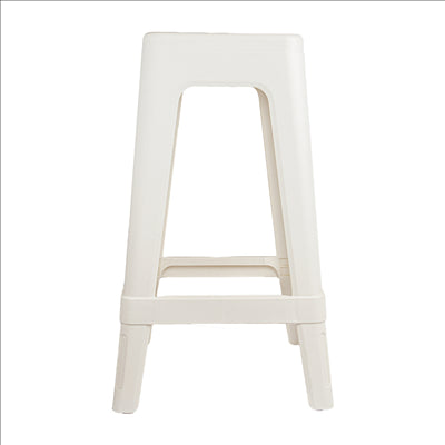 TABOURET EMPILABLE 'SUPRA-TEK'  39x39x65 CM BLANC PP (4 UNITÉS)