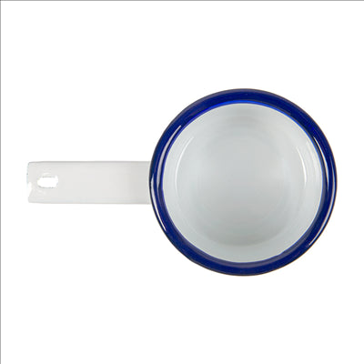 MINI SAUTOIRS 'ENAMELWARE' 200 ML 15,6x9x4,7CM BLANC ACIER ÉMAILLÉ (6 UNITÉS)