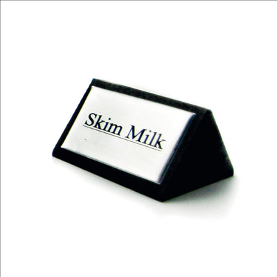 AFFICHAGES "SKIM MILK"  7,5x4,5 CM NOIR BOIS (1 UNITÉ)