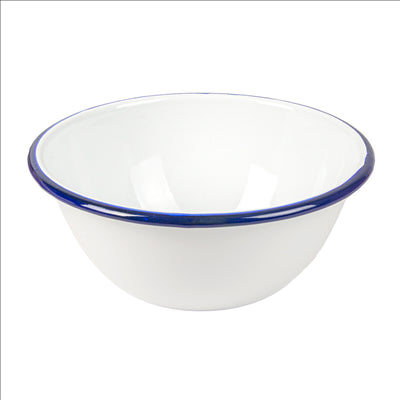 BOLS 'ENAMELWARE' 1500 ML Ø 20,5x8,5 CM BLANC ACIER ÉMAILLÉ (6 UNITÉS)