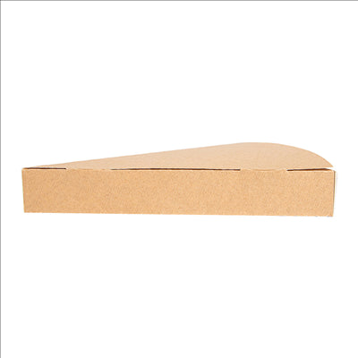 EMBALLAGES TRIANGULAIRES PIZZA 'THEPACK' 220 G/M2 18x23x3 CM NATUREL CARTON ONDULÉ NANO-MICRO (500 UNITÉS)