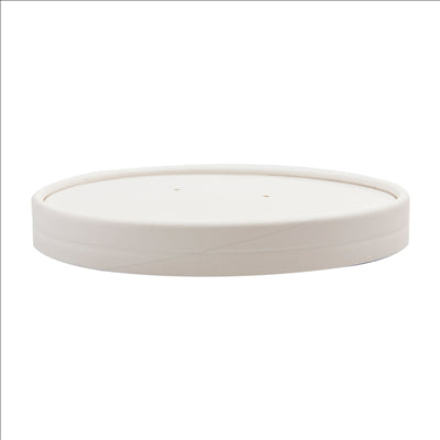 COUVERCLES POUR POTS 228.34 780 ML - 26 oz 560 G/M2 + PE Ø15 CM BLANC CARTON (250 UNITÉS)