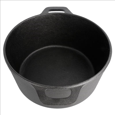 COCOTTE RONDE AVEC COUVERCLE 4800 ML Ø 25,5(33)x12,5 CM NOIR FER (2 UNITÉS)