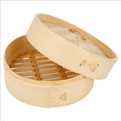 RÉCIPIENTS MINI DIM-SUM  Ø 15x8 CM NATUREL BAMBOU (1 UNITÉ)