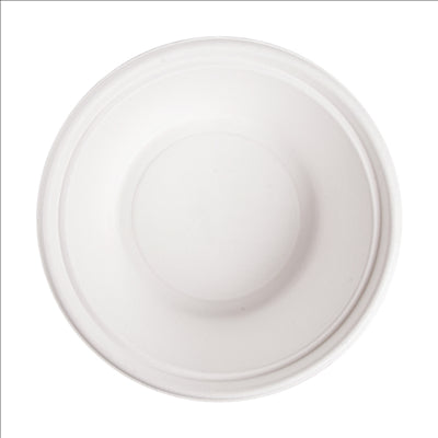 BOLS 'BIONIC' 1200 ML Ø 20,8x6,1 CM BLANC BAGASSE (400 UNITÉS)