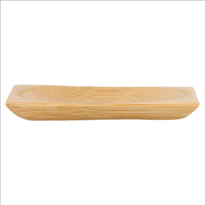 MINI ASSIETTES RECTANGULAIRES  6x8 CM NATUREL BAMBOU (24 UNITÉS)