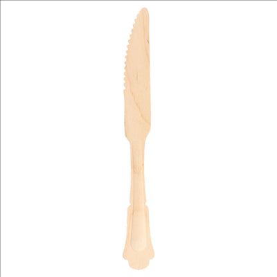 COUTEAUX 'CLASSIC'  20,4 CM NATUREL BOIS (100 UNITÉS)