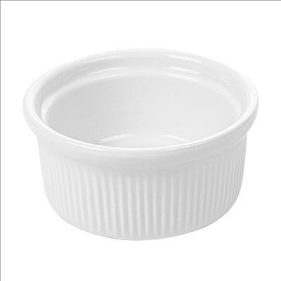 RAMEQUINS 120 ML Ø 7,8x3,7 CM BLANC PORCELAINE (12 UNITÉS)