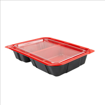 BARQUETTES MICRO-ONDABLES REPAS INDIVIDUEL  23,9x15x4,5 CM NOIR PP (400 UNITÉS)