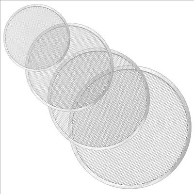 CERCLE GRILLE À PIZZA  Ø 35,5 CM ARGENTE ALUMINIUM (1 UNITÉ)