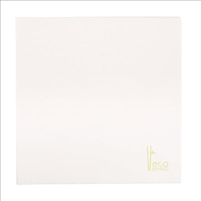 SERVIETTES 'ECO-BAMBOO' 70 G/M2 45x45 CM BLANC BAMBOU (600 UNITÉS)