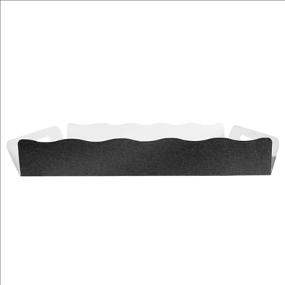 PLATEAUX + COUVERCLE 'THEPACK' 280 G/M2 40,5x30,5x6 CM NOIR CARTON ONDULÉ MICROCANAL (150 UNITÉS)