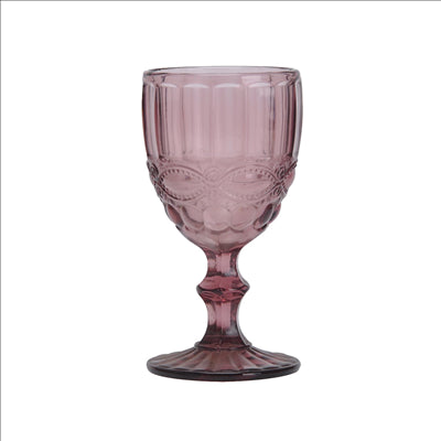VERRES À PIED À VIN VINTAGE 'WAKI GLASS' 260 ML Ø8x15.5 CM LAVANDE VERRE (6 UNITÉS)