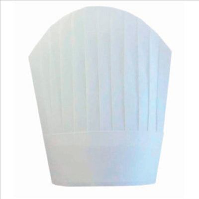 TOQUES CONTINENTAL CHEF'S "ROUND TOP"  26 CM BLANC AIRLAID (10 UNITÉS)