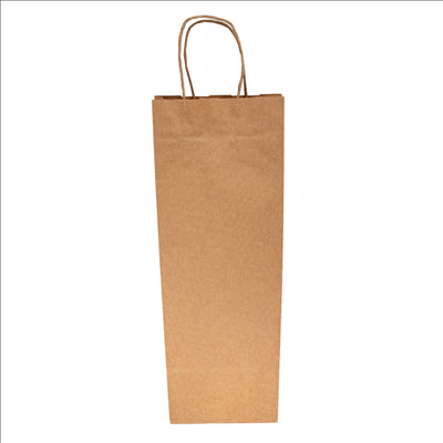 SACS SOS AVEC ANSES 1 BOTEILLE  100 G/M2 14+8x40 CM NATUREL KRAFT (250 UNITÉS)