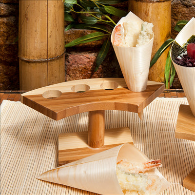 DISPLAY 4 CÔNES  26x10,5x9 CM NATUREL BAMBOU (1 UNITÉ)