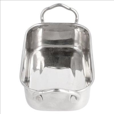 MINI BACS AVEC ANSES 'ARTINOX'  14,5x9,5x4,5 CM ARGENTE INOX (6 UNITÉS)