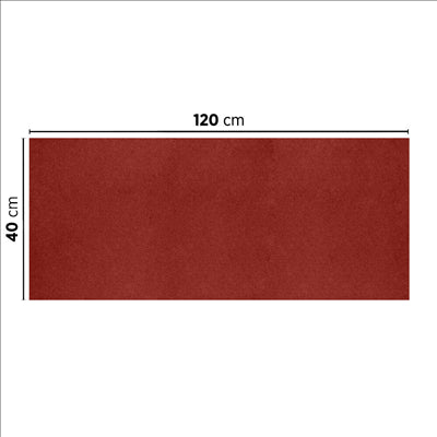 "TÊTE-À-TÊTE" PLIAGE 1/2  55 G/M2 40x120 CM BORDEAUX AIRLAID (400 UNITÉS)