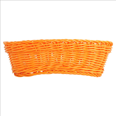 CORBEILLES SIMILAIRE OSIER ALLONGÉES  23x9x8 CM ORANGE PP (12 UNITÉS)