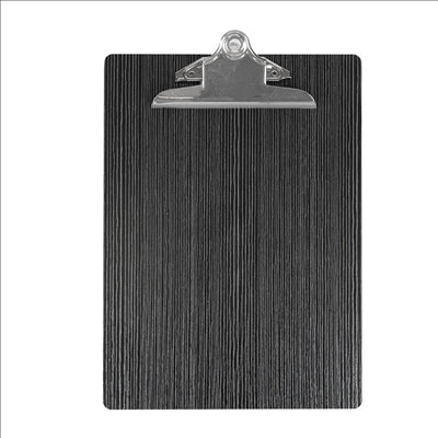 PLANCHE PORTE MENU AVEC PINCE  22,9x31,8x0,4 CM NOIR MDF (12 UNITÉS)