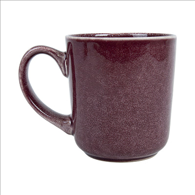 TASSES À CAFÉ 'AKALA' 390 ML Ø 9x6x10 CM BORDEAUX STONEWARE (6 UNITÉS)