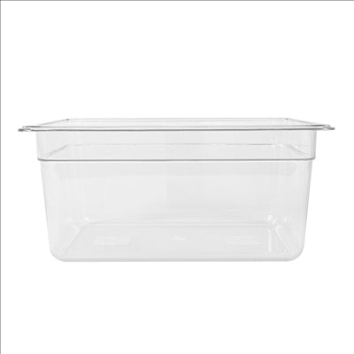 BAC GASTRONORM 1/2 8,4 L 32,5x26,5x15 CM TRANSPARENT POLYCARBONATE (1 UNITÉ)