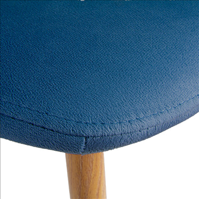CHAISE 'SUPRA-TEK'  54x45x87 CM BLEU MARINE VELOURS (4 UNITÉS)