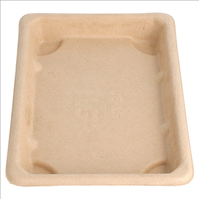 BOÎTES SUSHI 'BIONIC'  16,5x11,5x1,5 CM NATUREL BAGASSE (1000 UNITÉS)